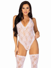 Sweet Romance Lace Teddy & Stockings Set