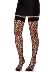 Fractured Net Thigh Highs