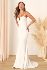 Finding the One White Mermaid Maxi Dress