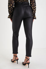 Daily Driver Black Coated High-Rise Skinny Jeans