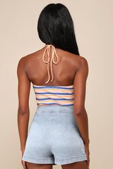 Definite Perfection Light Wash Denim Faux Wrap Skort