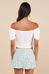 Mckenna Mint Green Floral Low-Rise Micro Mini Skirt
