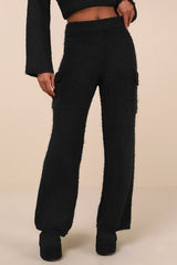 Signature Sunday Black Knit Sweater Pants