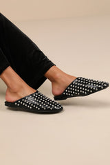 Calley Black Rhinestone Slides