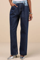Emeric Dark Wash Multi High-Rise Wide-Leg Jeans