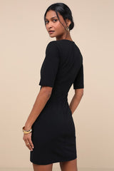 Westwood Black Half Sleeve Sheath Dress
