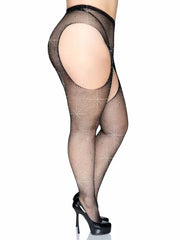 Rhinestone Fishnet Plus Hosiery Bundle