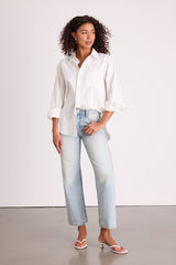 Teague Light Wash Mid-Rise Straight Leg Jeans
