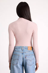 Crawford Blush Long Sleeve Mock Neck Bodysuit