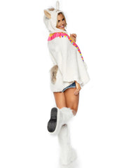 Llama Poncho With Animal Face Hood Costume