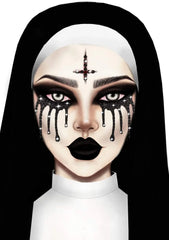 Evil Nun Rhinestone Stick-On Jewels