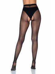Mercedes Sheer Crotchless Tights