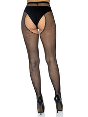 Ginny Fishnet Crotchless Tights