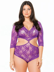 Sweet Surprise Plus Lace Teddy