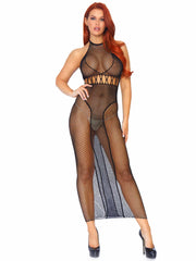 Power Move Fishnet Bodycon Dress