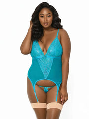 Plus Come Play Cami Garter Set