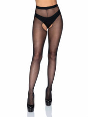 Mercedes Sheer Crotchless Tights