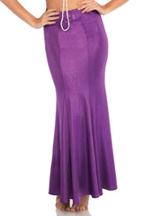 Plus Shimmer Spandex Mermaid Costume Maxi Skirt