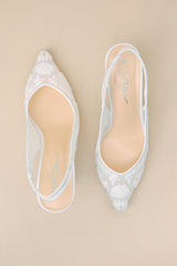 SB-Nikki Ivory Beaded Embroidered Slingback Pumps