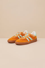 Verdict Orange Multi Suede Leather Lace-Up Sneakers