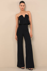Power of Love Black Strapless Jumpsuit