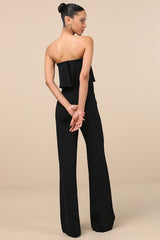 Power of Love Black Strapless Jumpsuit
