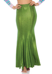 Plus Shimmer Spandex Mermaid Costume Maxi Skirt