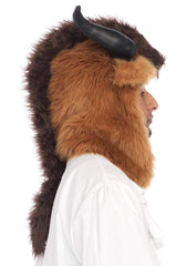 Men's Brutal Beast Hood Mask With Horns