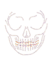 Glow in the Dark Skull Face Jewels Sticker
