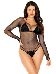 Falling 4 U Rhinestone Bodysuit