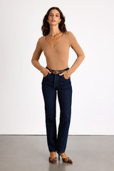 Easygoing Chic Light Brown Long Sleeve Bodysuit