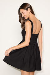 Gazelle Black Ponte Knit Skater Mini Dress