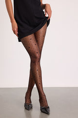 Bare Contour��� Black Heart Polka Dot Sheer Tights