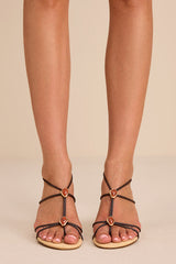 Ramos Brown Multi Strappy High Heel Sandals