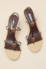 Ramos Brown Multi Strappy High Heel Sandals