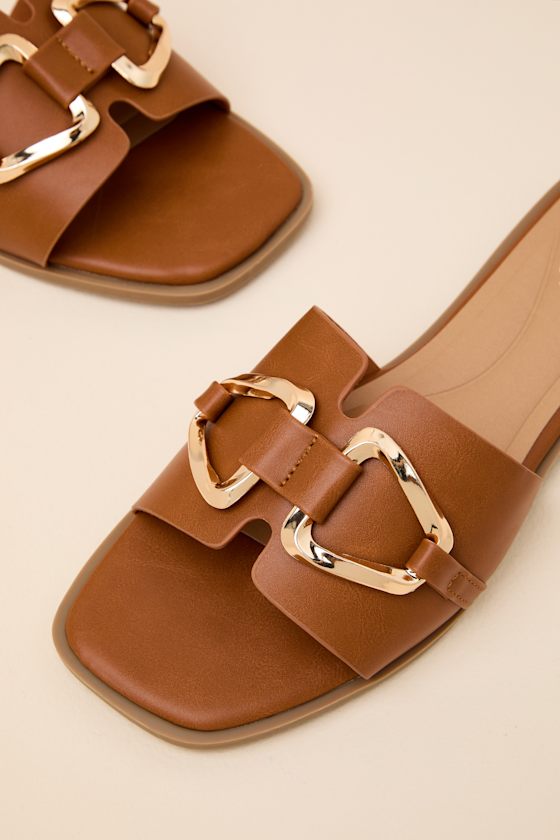 Barrett Tan Slide Sandals