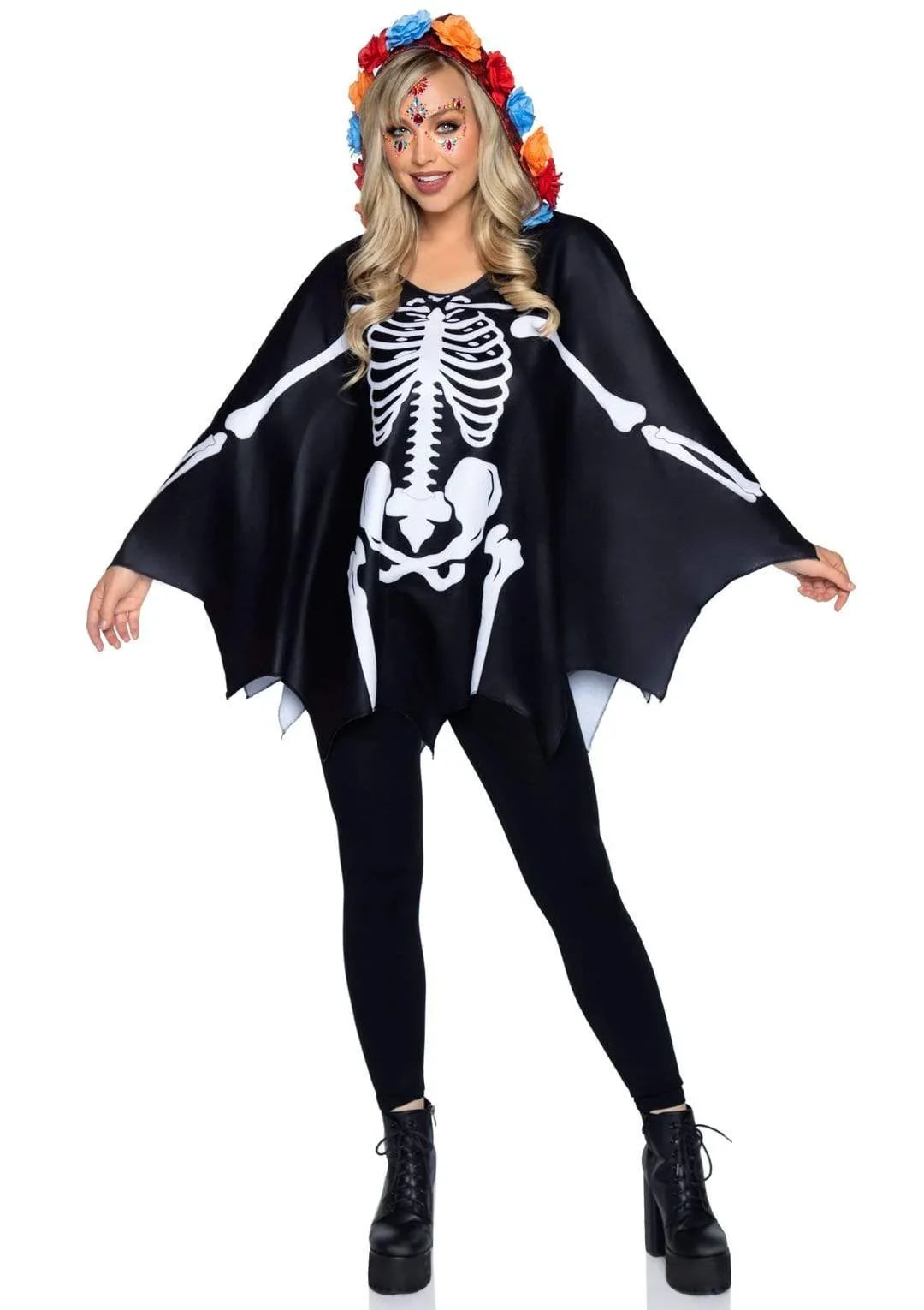 Day of the Dead Costume Poncho