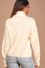 Amazing Memories Ivory Turtleneck Sweater