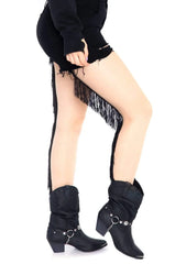 Olwyn Tights with Fringe Backseam