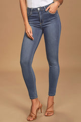 Aralia Medium Wash High-Rise Skinny Jeans