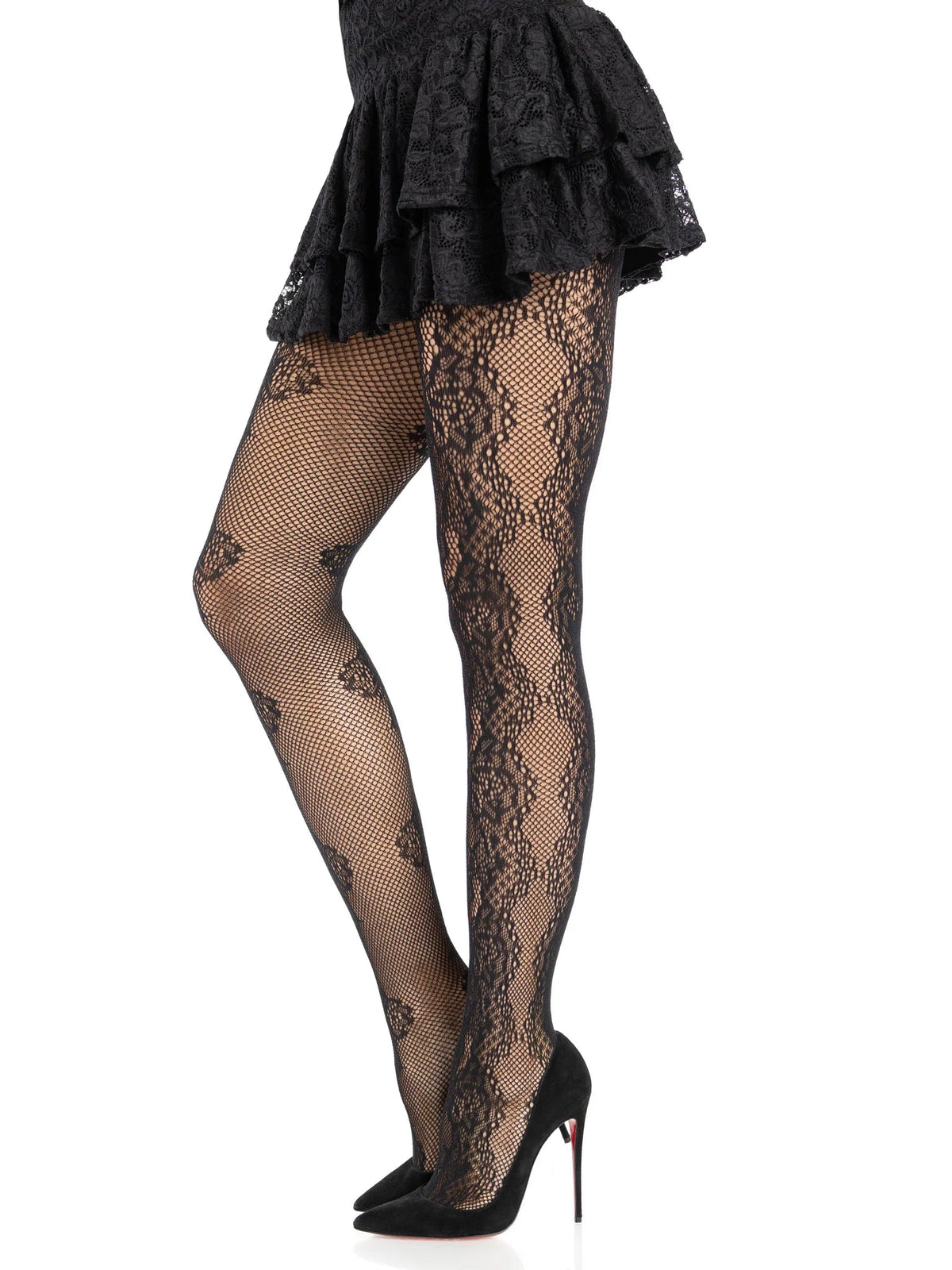 Fleurine Eyelet Lace Tights