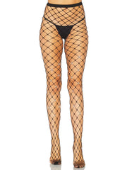 Jenelle Rhinestone Fence Net Tights
