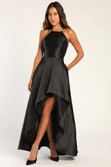 Broadway Show Black High-Low Gown