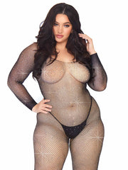 Please Me Rhinestone Bodystocking