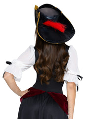 Pirate Hat with Faux Feather Detail