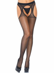 Shira Sheer Scalloped Suspender Hose