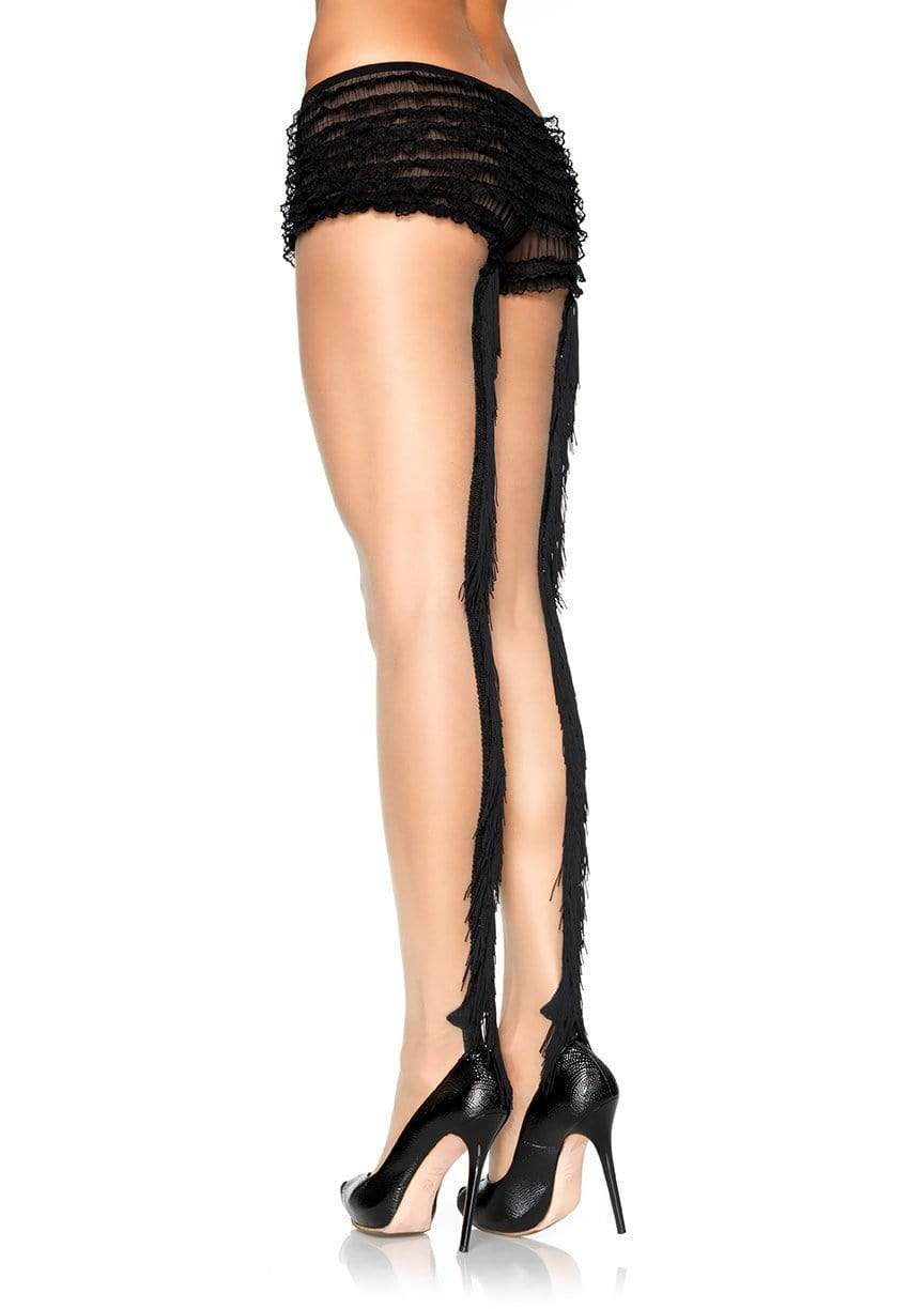 Olwyn Tights with Fringe Backseam