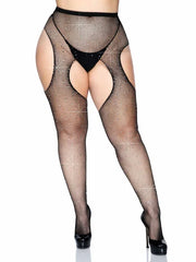 Rhinestone Fishnet Plus Hosiery Bundle