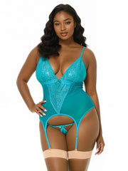 Plus Come Play Cami Garter Set
