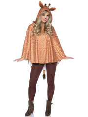 Giraffe Poncho Animal Costume With Hood